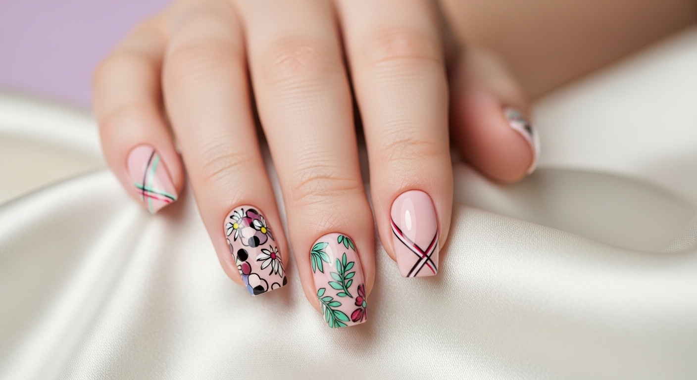 Геометрический маникюр: минимализм и строгие линии